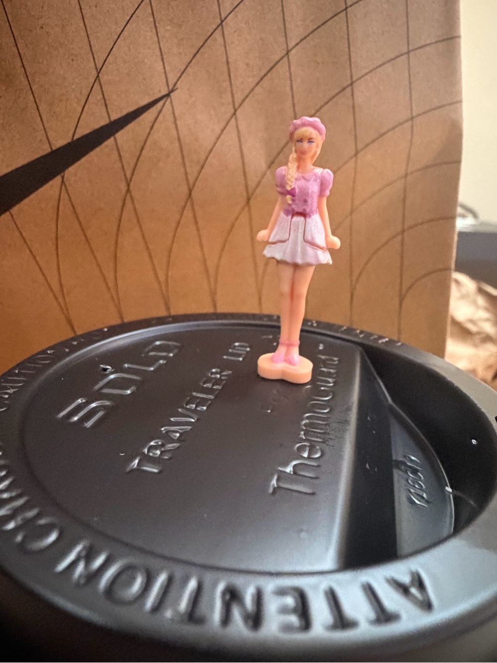 Kids Pink Mini Doll Bath & Play Figurine